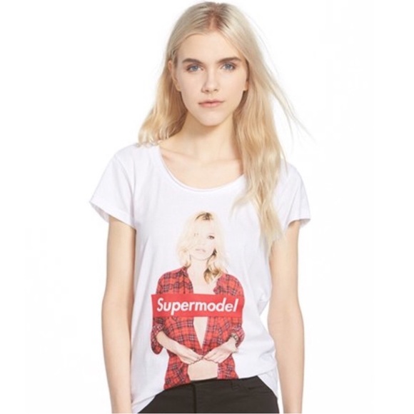 🔥ELEVEN PARIS🔥KATE MOSS SUPERMODEL T-SHIRT IN WHITE SIZE XL NWT - Picture 1 of 1